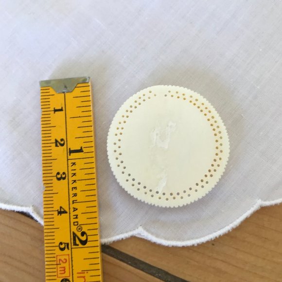 Hand Carved 3D Lotus Flower Pendant Charm 1-3/8" Boho Jewelry - Picture 4 of 4